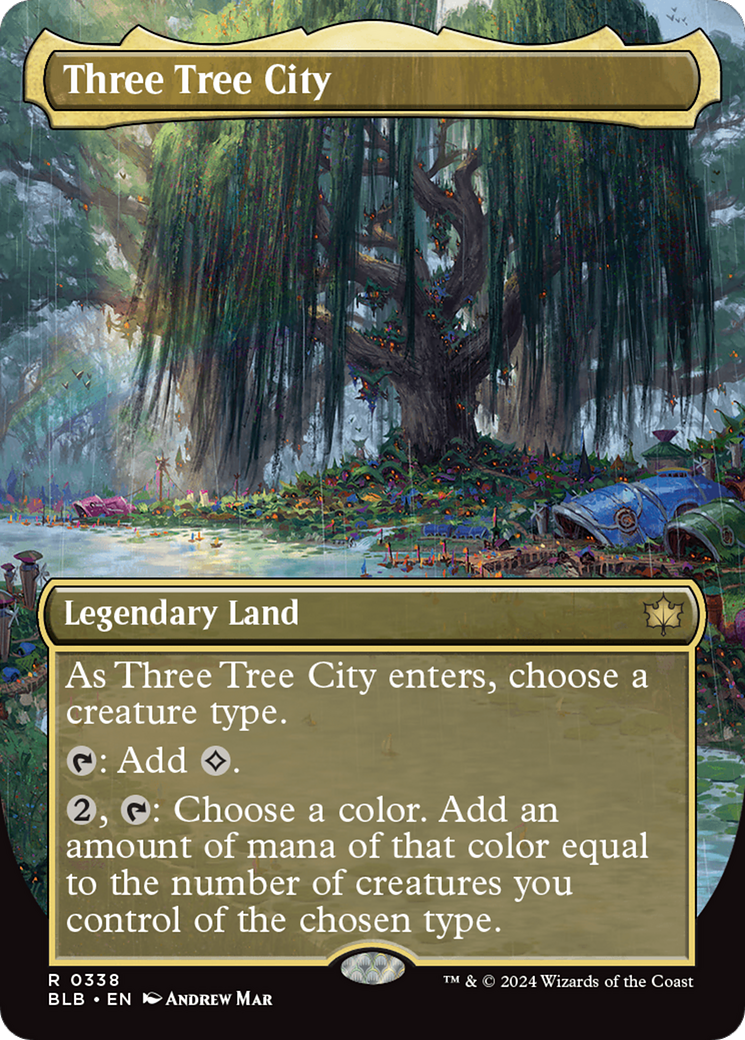 Three Tree City (Borderless) (0338) [Bloomburrow] - Trinity Hobby