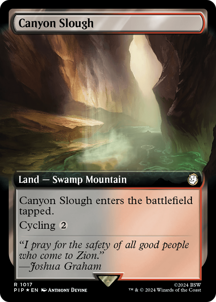 Canyon Slough (Extended Art) (Surge Foil) [Fallout] - Trinity Hobby