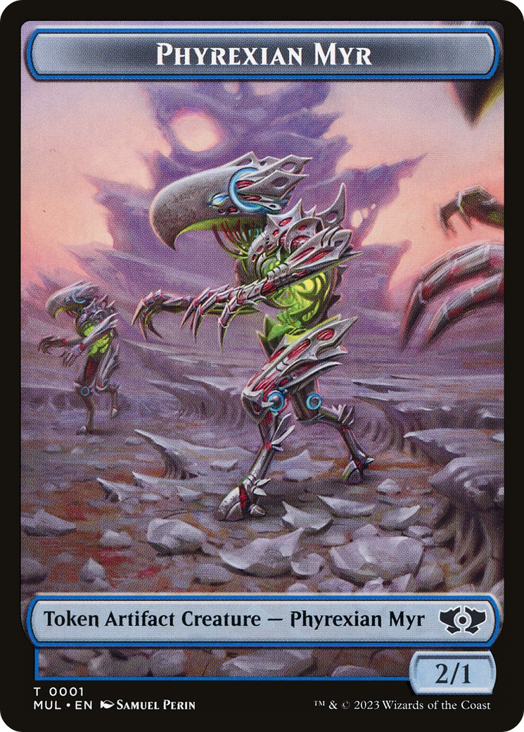 Phyrexian Myr // Dinosaur Double-Sided Token [March of the Machine Tokens] - Trinity Hobby