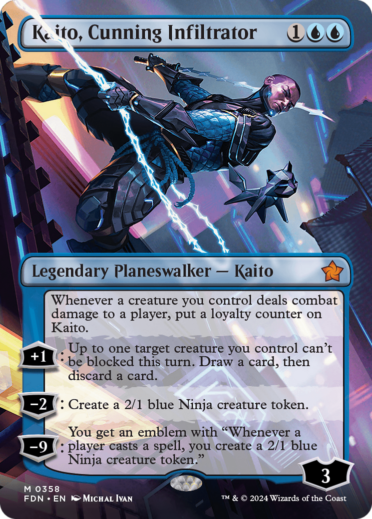 Kaito, Cunning Infiltrator (Borderless) [Foundations] - Trinity Hobby