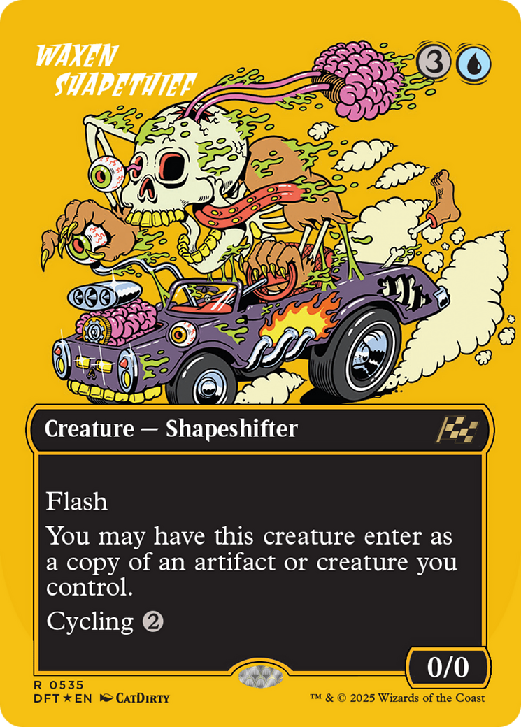 Waxen Shapethief (Borderless) (First-Place Foil) [Aetherdrift] - Trinity Hobby