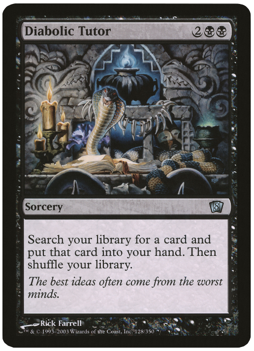 Diabolic Tutor (Oversized) [Eighth Edition Box Topper] - Trinity Hobby