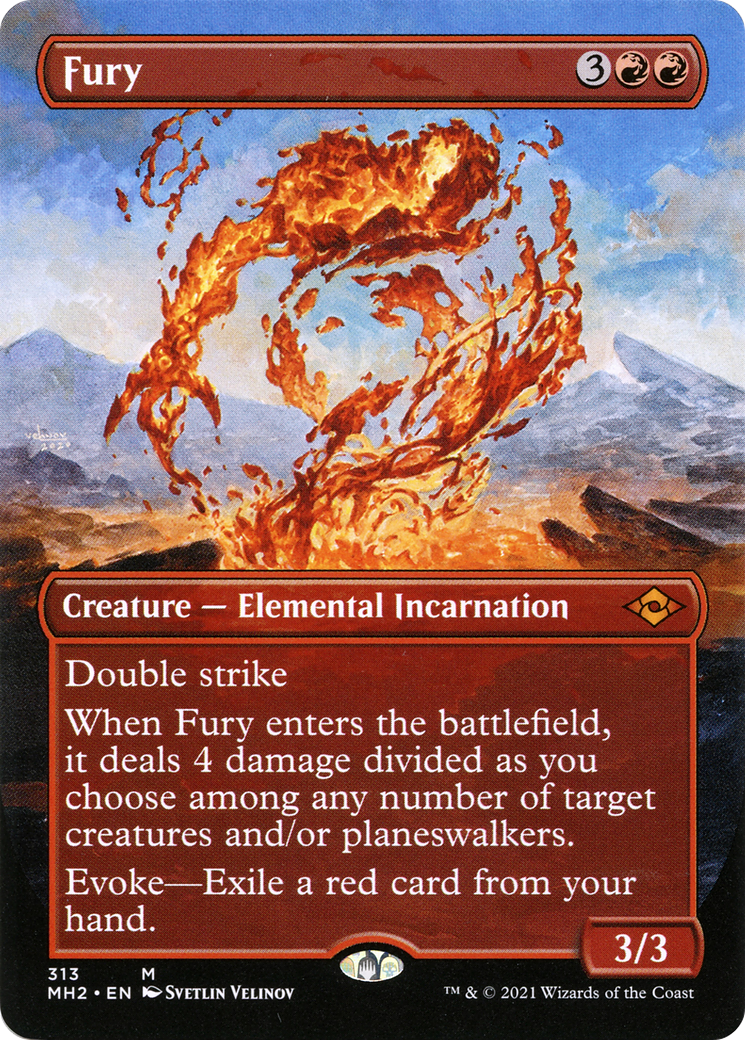 Fury (Borderless Alternate Art) [Modern Horizons 2] - Trinity Hobby