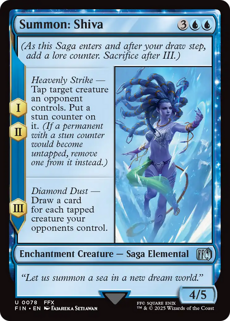 Summon: Shiva  (FIN-078) - [FINAL FANTASY]: (enchantment) - Trinity Hobby