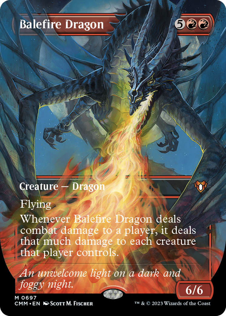 Balefire Dragon (Borderless Alternate Art) [Commander Masters] - Trinity Hobby