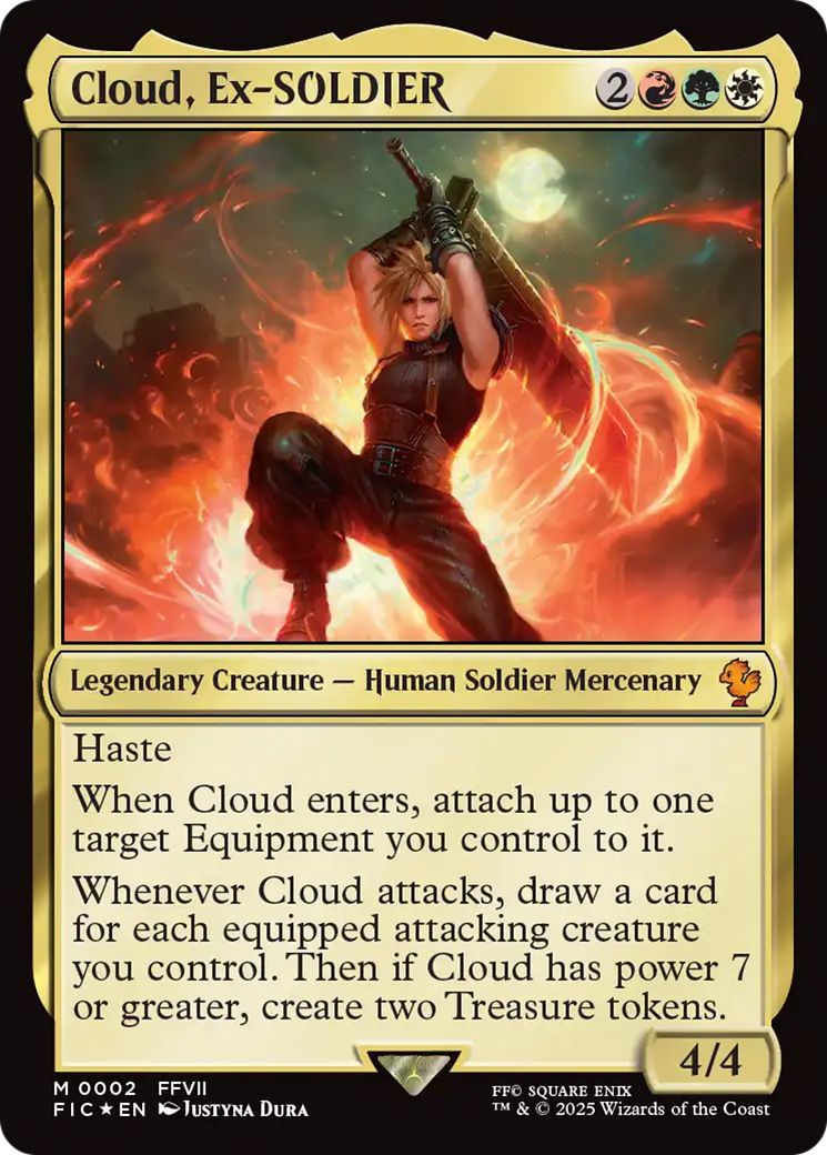 Cloud, Ex-SOLDIER  [Foil]  (FIC-002) - [Commander: FINAL FANTASY] - Trinity Hobby
