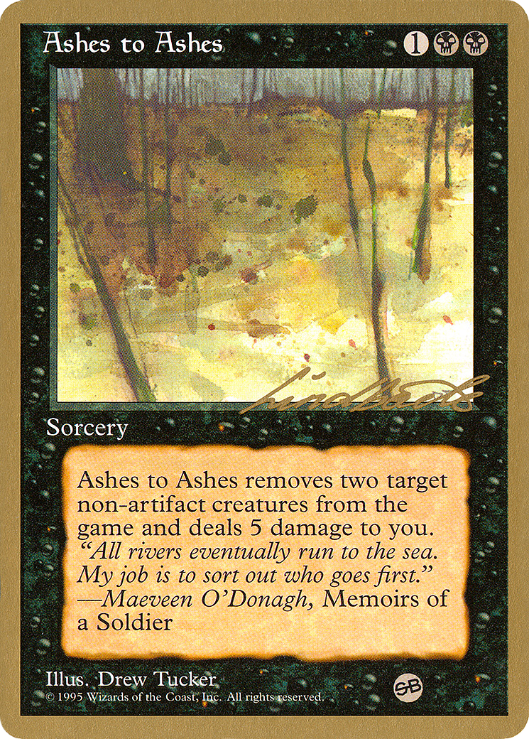 Ashes to Ashes (Leon Lindback) (SB) [Pro Tour Collector Set] - Trinity Hobby