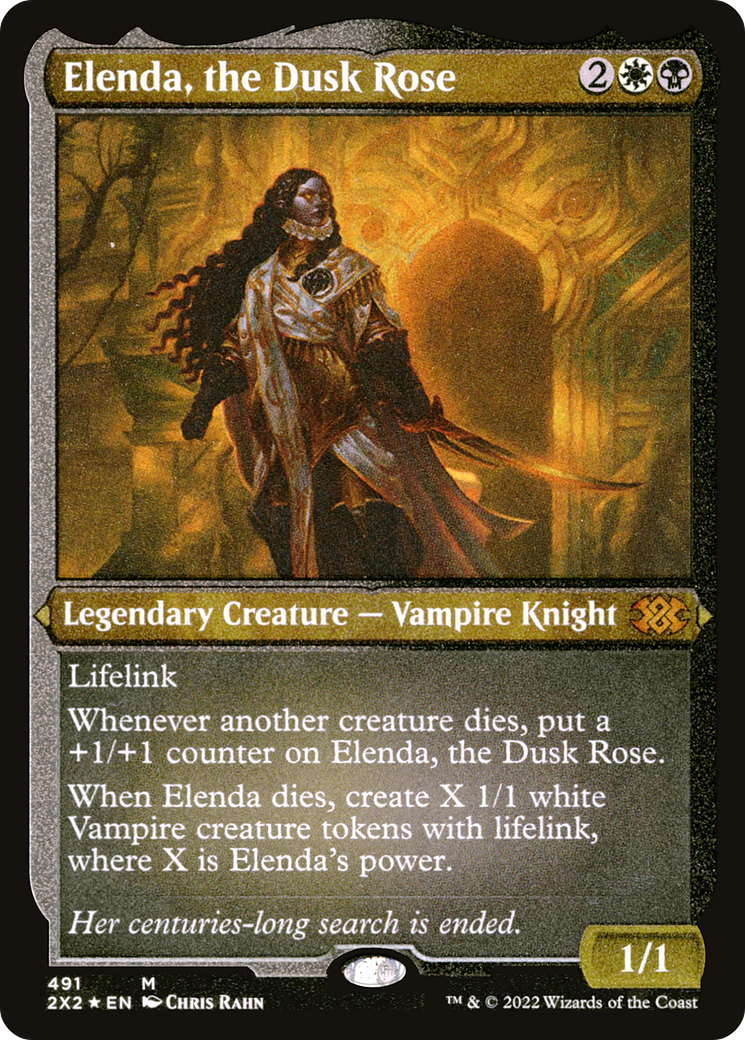 Elenda, the Dusk Rose (Foil Etched)  [Foil]  (2X2-491) - [Double Masters 2022] - Trinity Hobby