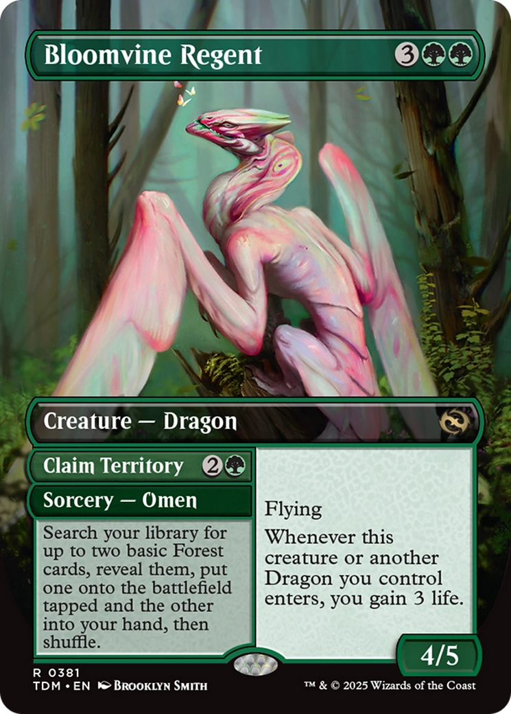 Bloomvine Regent // Claim Territory // Bloomvine Regent  (TDM-381) - [Tarkir: Dragonstorm] (Borderless) - Trinity Hobby