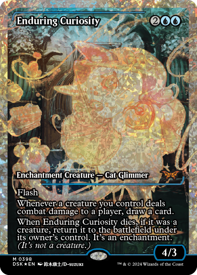 Enduring Curiosity (Japan Showcase Fracture Foil) [Duskmourn: House of Horror] - Trinity Hobby
