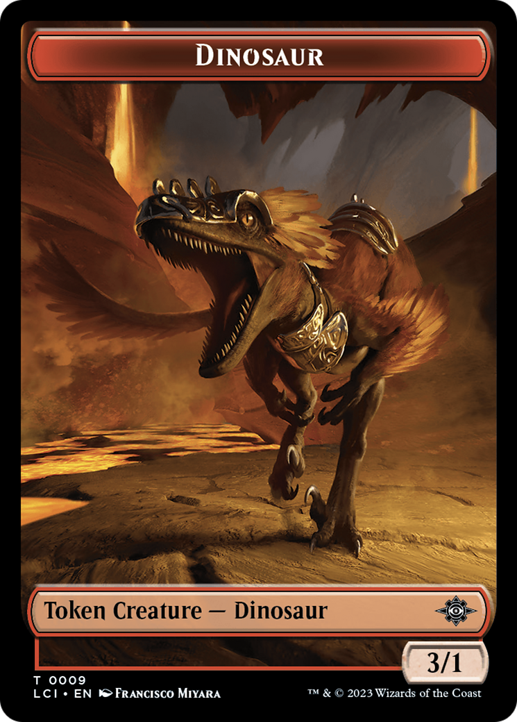 Gnome // Dinosaur (0009) Double-Sided Token [The Lost Caverns of Ixalan Tokens] - Trinity Hobby