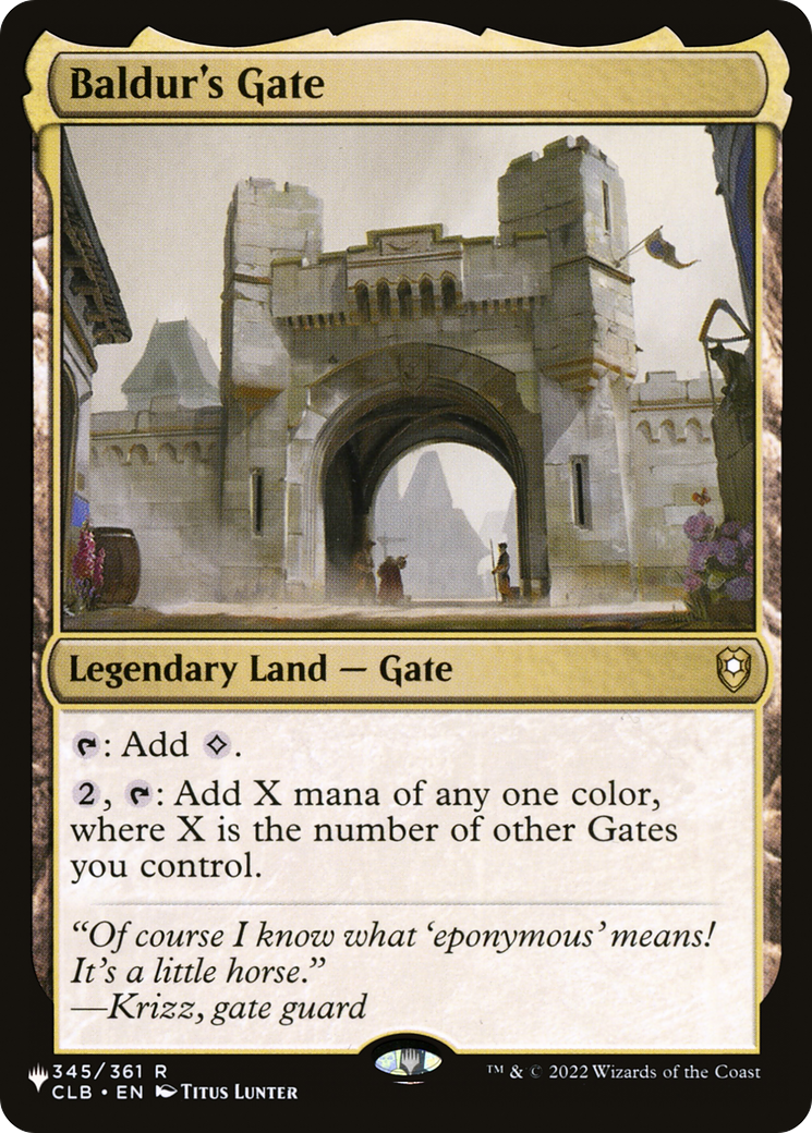 Baldur's Gate [The List] - Trinity Hobby