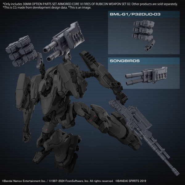 30MM OPTION PARTS SET ARMORED CORE VI FIRES OF RUBICON WEAPON SET 02 - Trinity Hobby