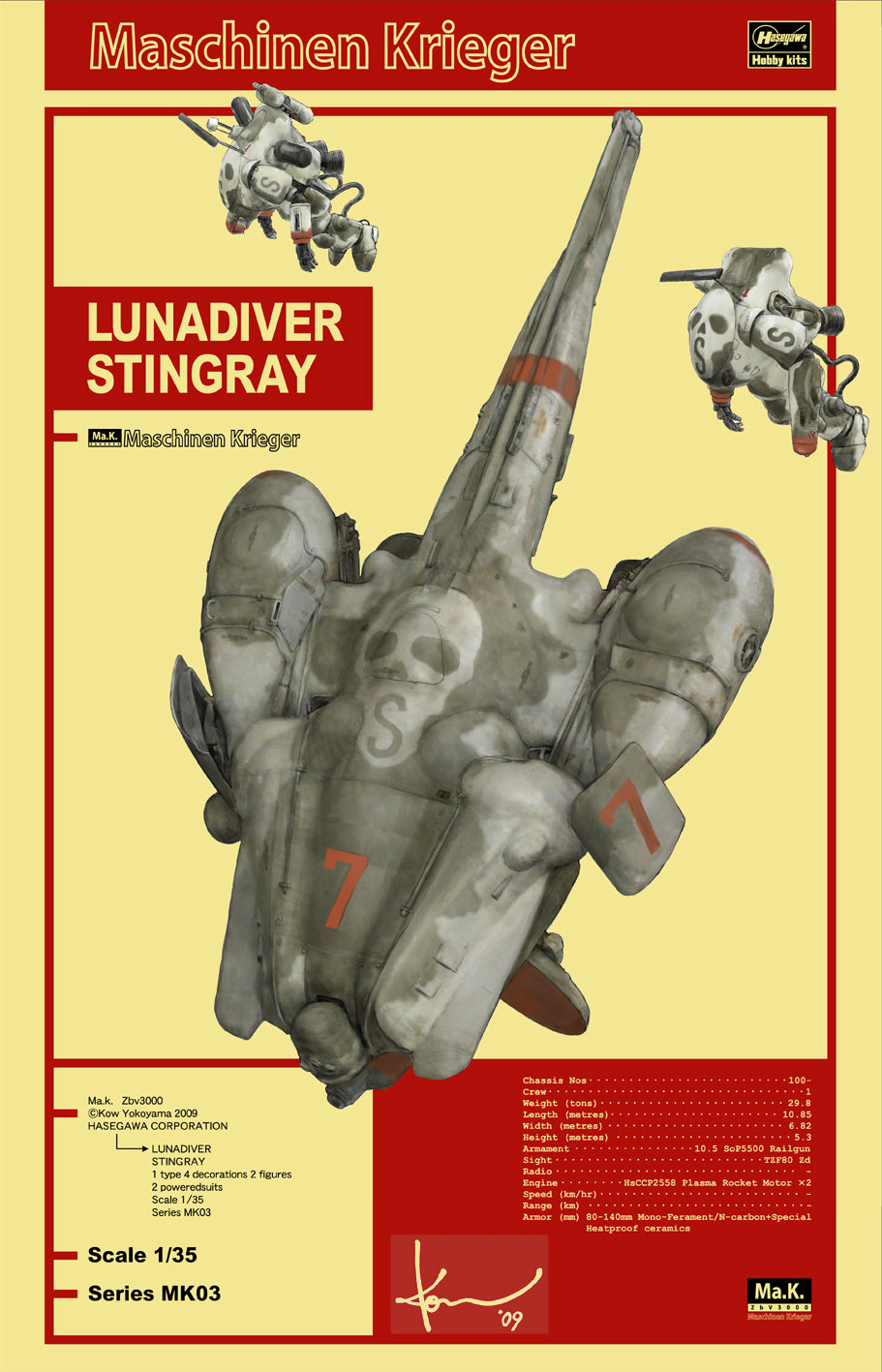 Hasegawa 1/35 Maschinen Krieger Ma.K.Lunadiver Stingray MK03 - Trinity Hobby