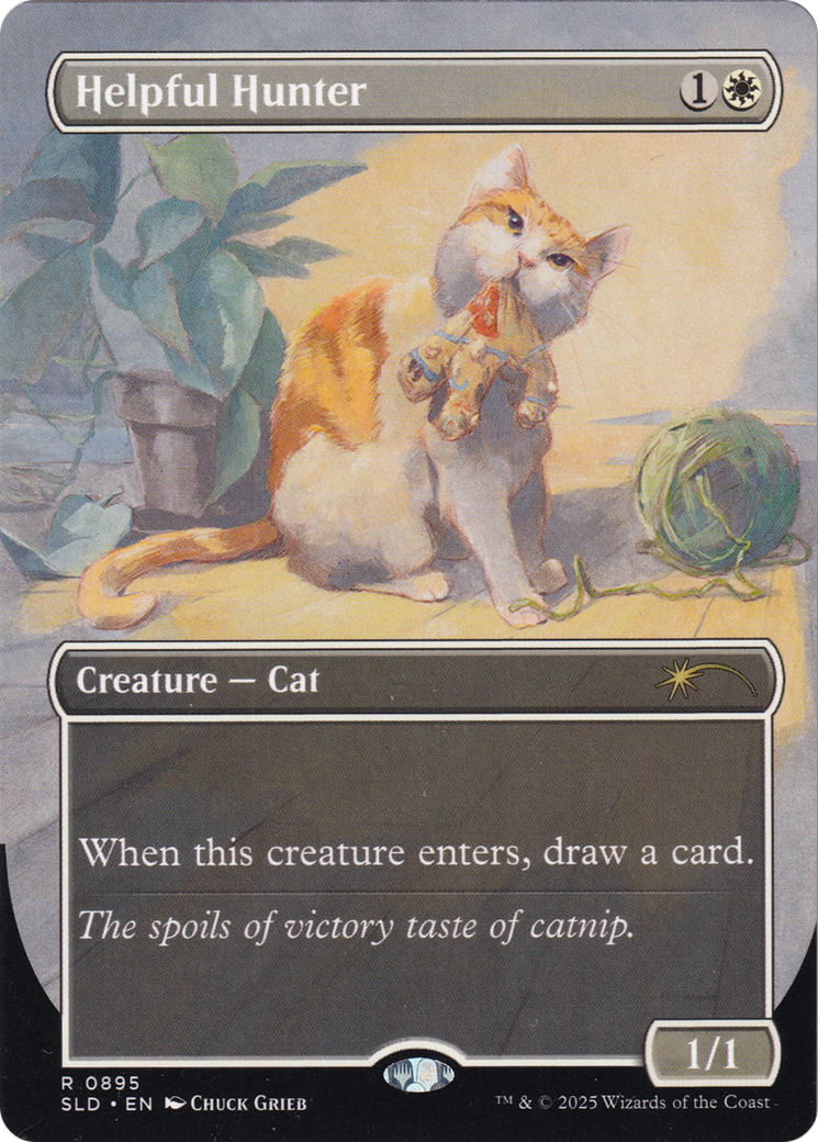 Helpful Hunter  [Foil]  (SLD-895) - [Secret Lair Drop] (Borderless)