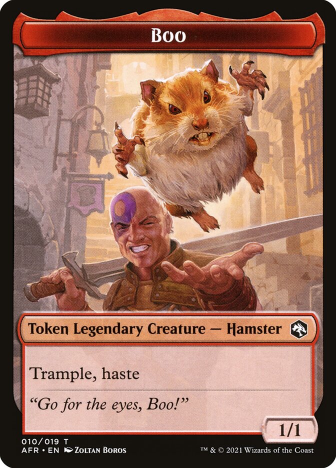 Wolf // Boo Double-Sided Token [Dungeons & Dragons: Adventures in the Forgotten Realms Tokens] - Trinity Hobby