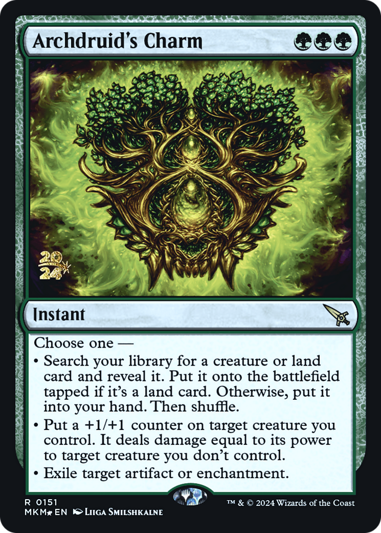 Archdruid's Charm [Murders at Karlov Manor Prerelease Promos] - Trinity Hobby