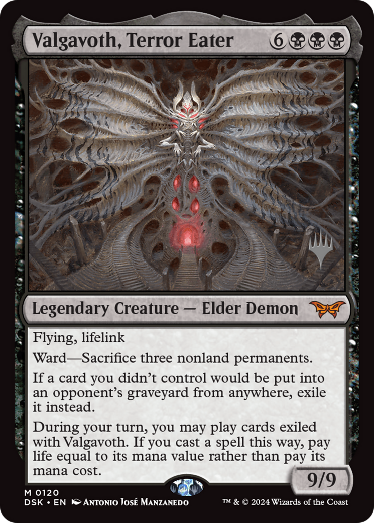 Valgavoth, Terror Eater (Promo Pack) [Duskmourn: House of Horror Promos] - Trinity Hobby