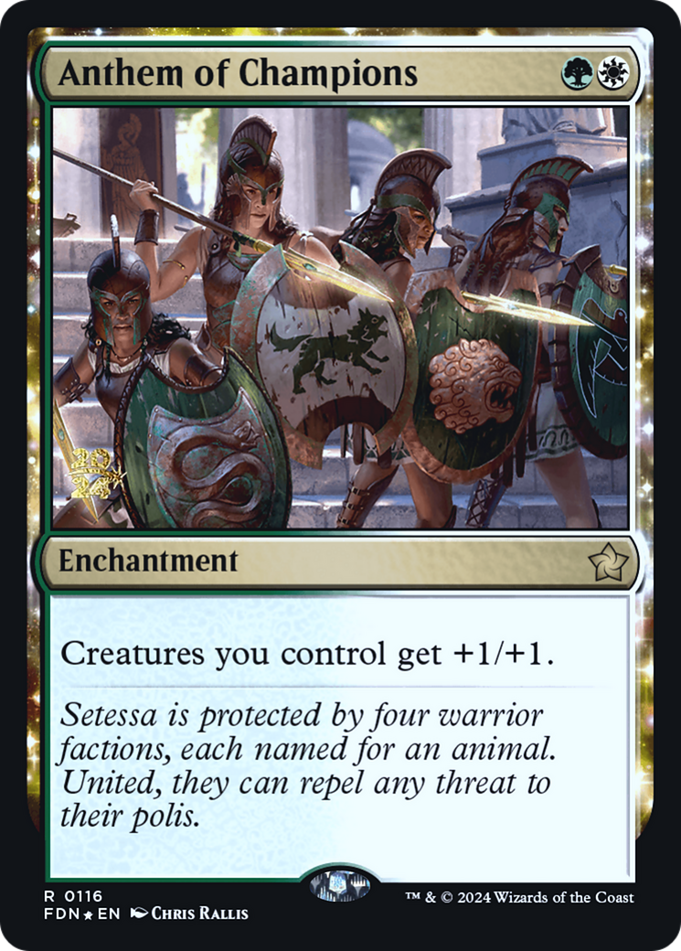 Anthem of Champions [Foundations Prerelease Promos] - Trinity Hobby