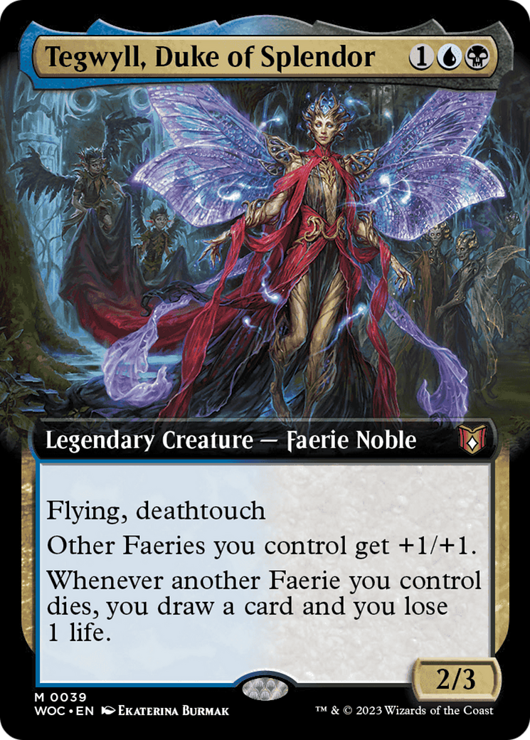 Tegwyll, Duke of Splendor (Extended Art) [Wilds of Eldraine Commander] - Trinity Hobby