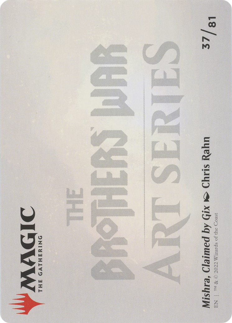 Mishra, Claimed by Gix Art Card  (ASBRO-037) - [The Brothers' War Art Series] (Borderless) - Trinity Hobby