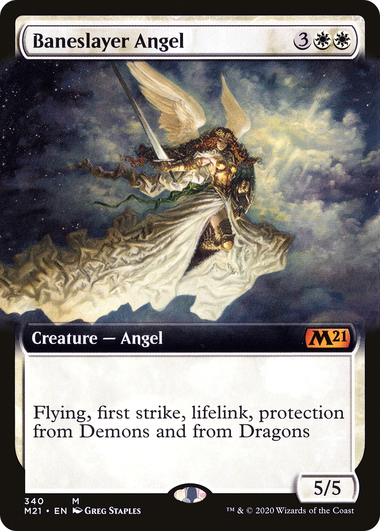 Baneslayer Angel (Extended Art) [Core Set 2021] - Trinity Hobby