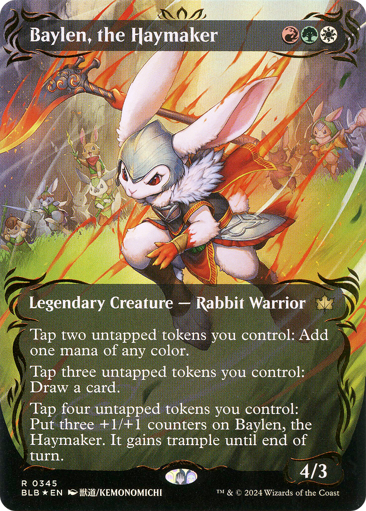 Baylen, the Haymaker (Raised Foil) [Bloomburrow] - Trinity Hobby
