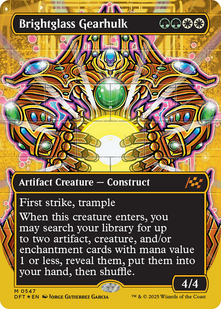 Brightglass Gearhulk (Borderless) (First-Place Foil) [Aetherdrift] - Trinity Hobby