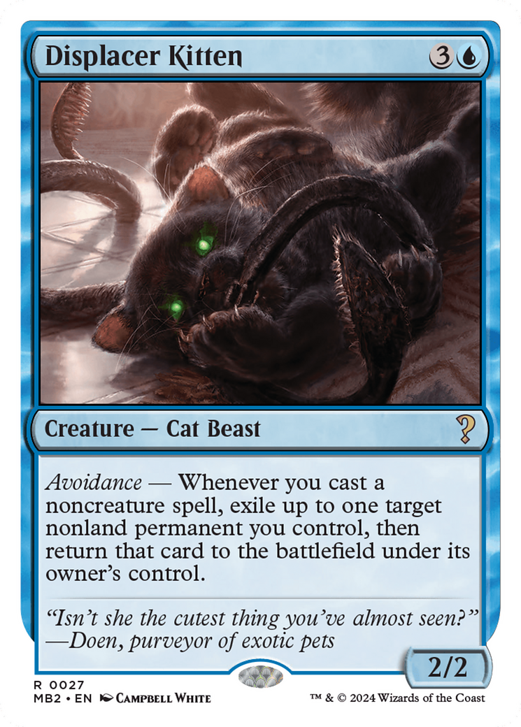 Displacer Kitten (White Border) [Mystery Booster 2] - Trinity Hobby