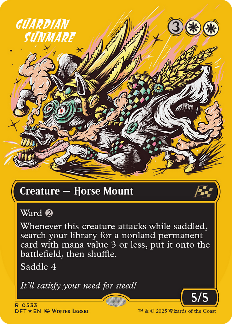Guardian Sunmare (Borderless) (First-Place Foil) [Aetherdrift] - Trinity Hobby