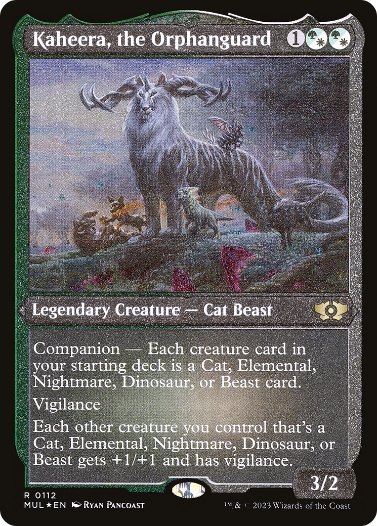 Kaheera, the Orphanguard (Foil Etched)  [Foil]  (MUL-112) - [Multiverse Legends]: (companion) - Trinity Hobby