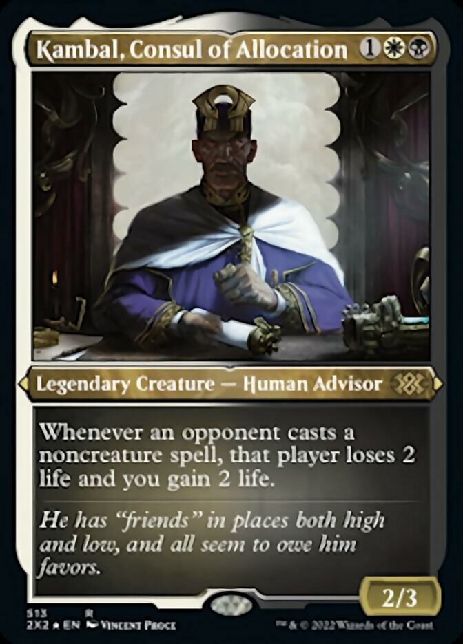 Kambal, Consul of Allocation (Foil Etched) [Double Masters 2022] - Trinity Hobby