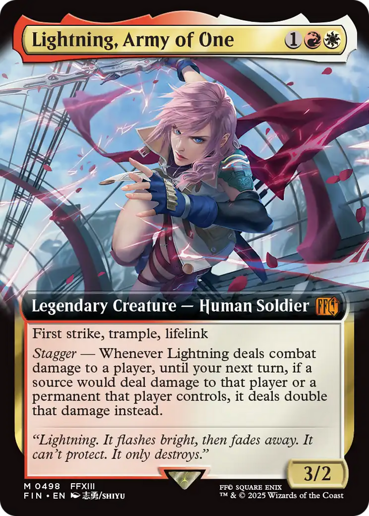 Lightning, Army of One  (FIN-498) - [FINAL FANTASY]: (Extended Art)