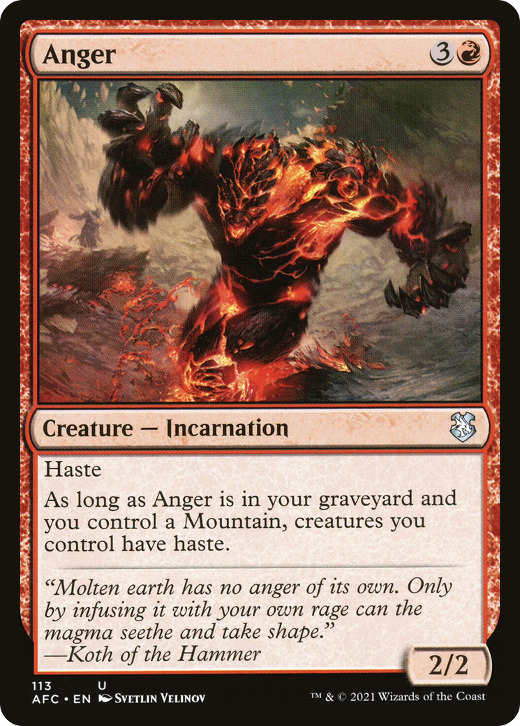 Anger [Dungeons & Dragons: Adventures in the Forgotten Realms Commander] - Trinity Hobby