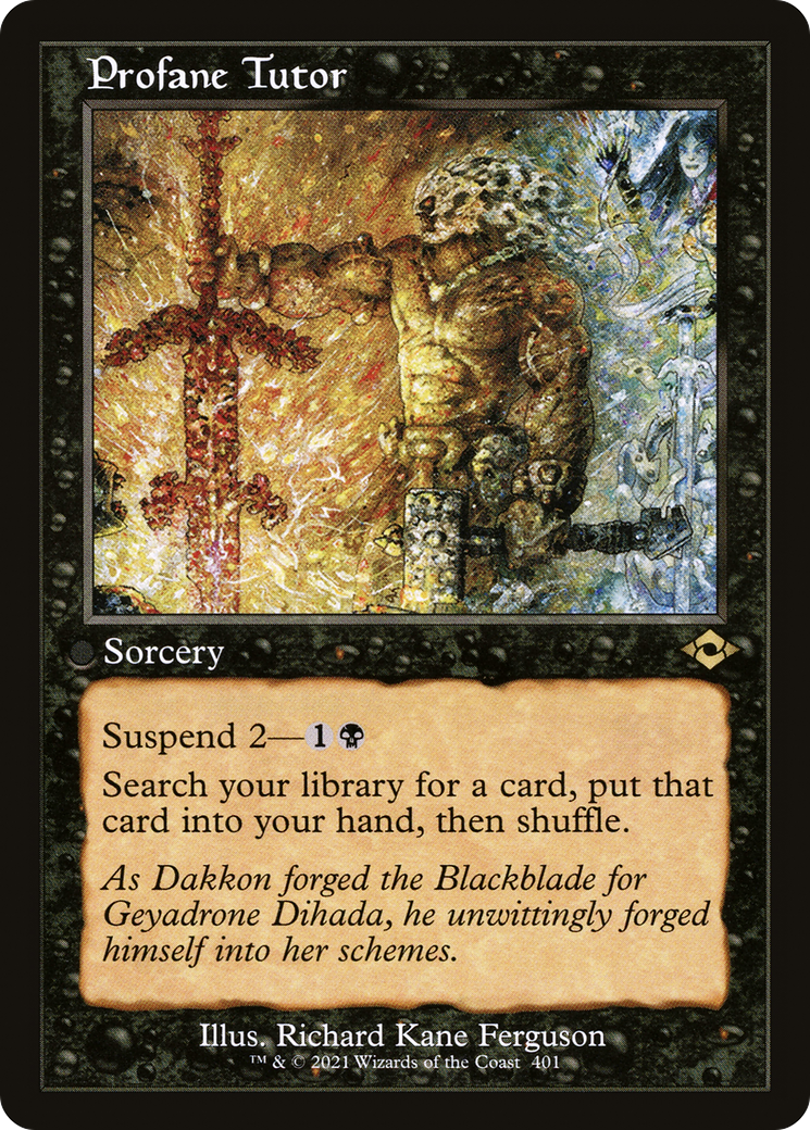 Profane Tutor [Etched Foil]  (MH2-401) - [Modern Horizons 2] - Trinity Hobby