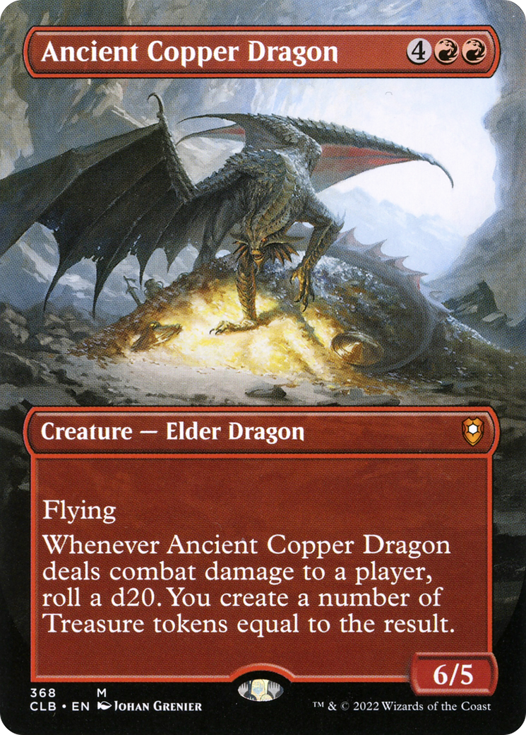 Ancient Copper Dragon (Borderless Alternate Art) [Commander Legends: Battle for Baldur's Gate] - Trinity Hobby