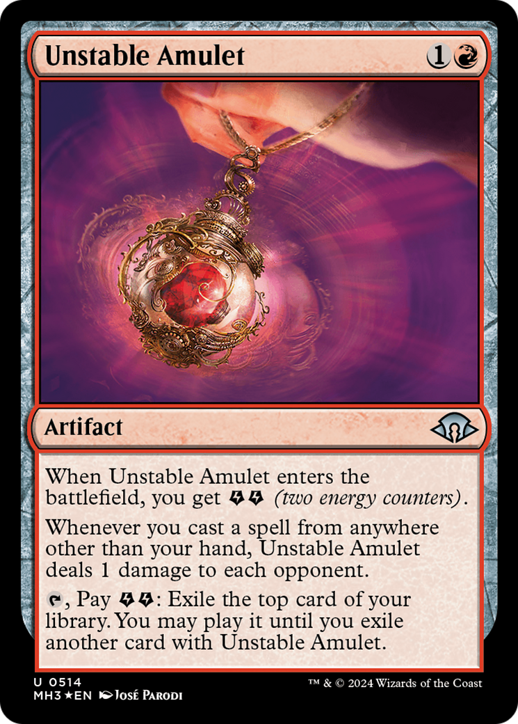 Unstable Amulet (Ripple Foil) [Modern Horizons 3] - Trinity Hobby