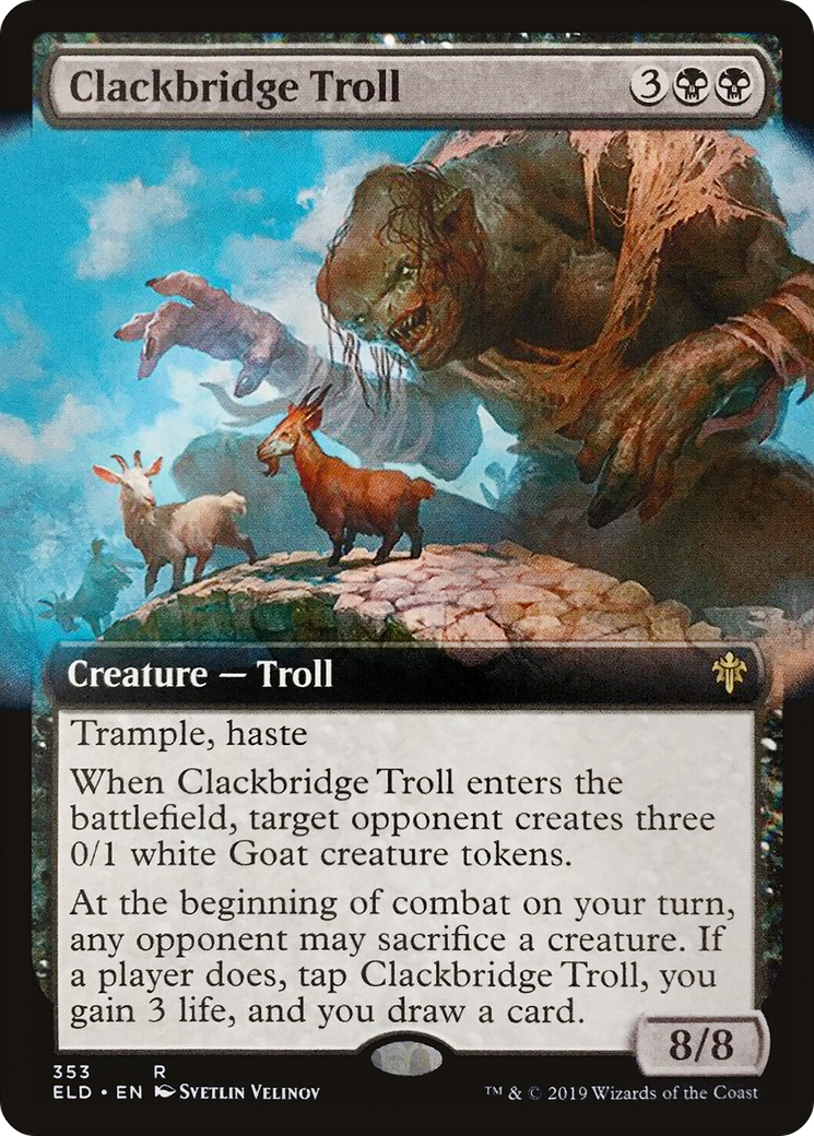 Clackbridge Troll (Extended Art) [Throne of Eldraine] - Trinity Hobby