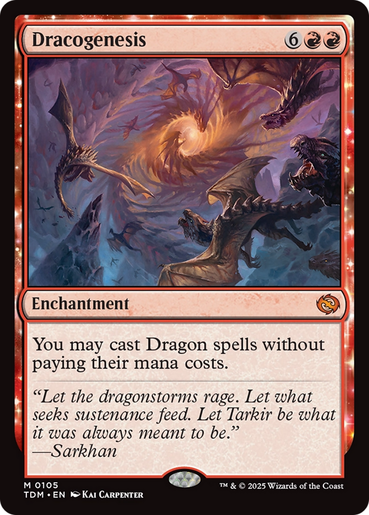 Dracogenesis  [Foil]  (TDM-105) - [Tarkir: Dragonstorm]: (enchantment)