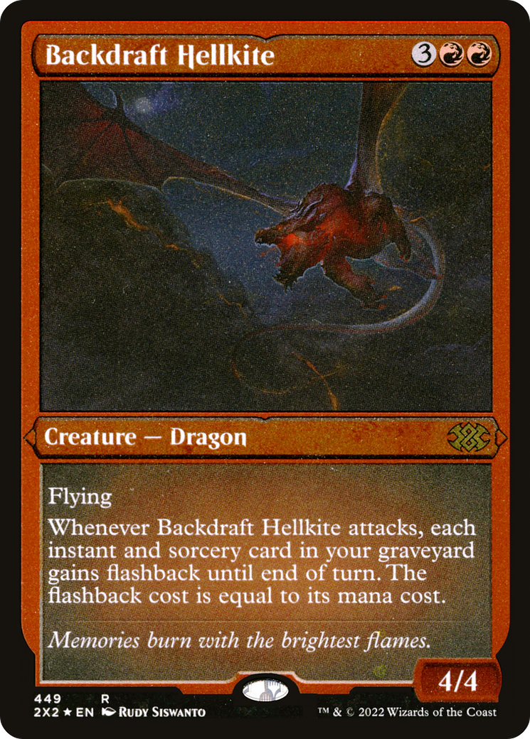 Backdraft Hellkite (Foil Etched)  [Foil]  (2X2-449) - [Double Masters 2022] - Trinity Hobby