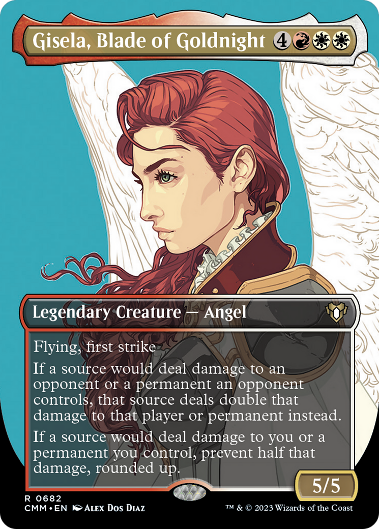 Gisela, Blade of Goldnight (Borderless Profile) [Commander Masters] - Trinity Hobby