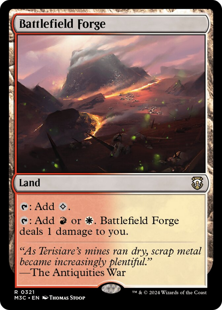 Battlefield Forge (Ripple Foil) [Modern Horizons 3 Commander] - Trinity Hobby