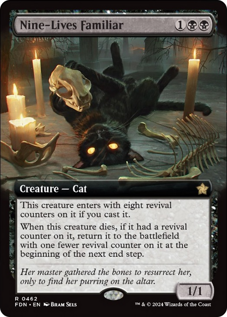 Nine-Lives Familiar (Extended Art) [Foundations] - Trinity Hobby