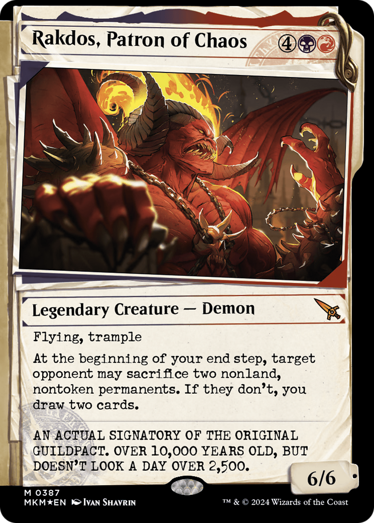 Rakdos, Patron of Chaos (Showcase) (Invisible Ink) [Murders at Karlov Manor] - Trinity Hobby