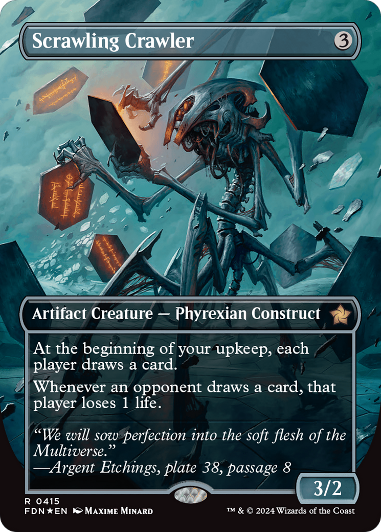 Scrawling Crawler (Borderless) (Mana Foil) [Foundations] - Trinity Hobby