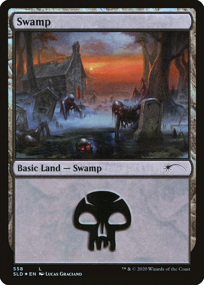 Swamp (Reanimated) (558) [Secret Lair Drop Promos] - Trinity Hobby