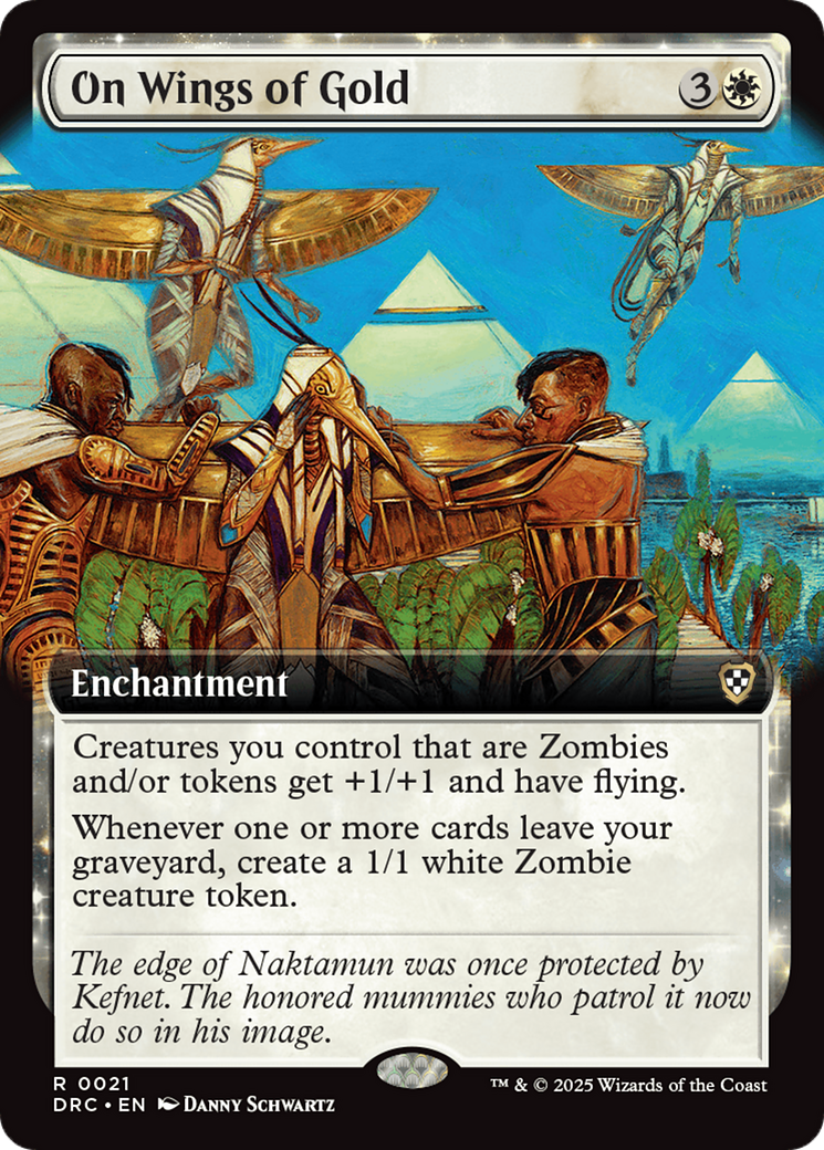 On Wings of Gold (Extended Art) [Aetherdrift Commander] - Trinity Hobby