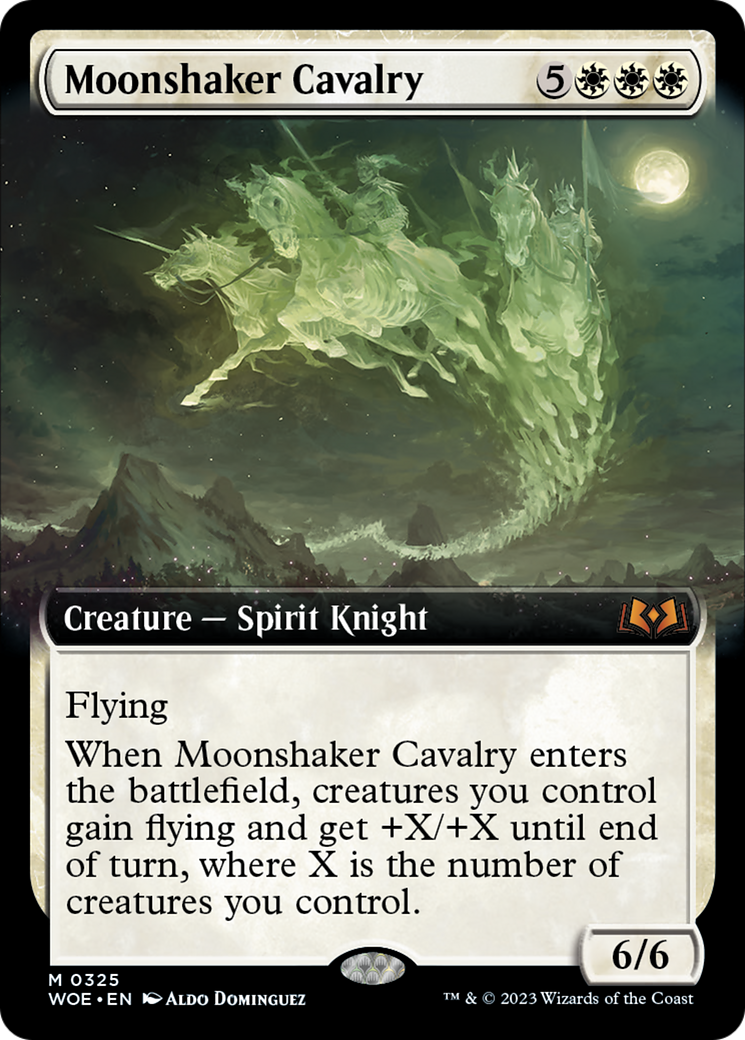 Moonshaker Cavalry (Extended Art) [Wilds of Eldraine] - Trinity Hobby