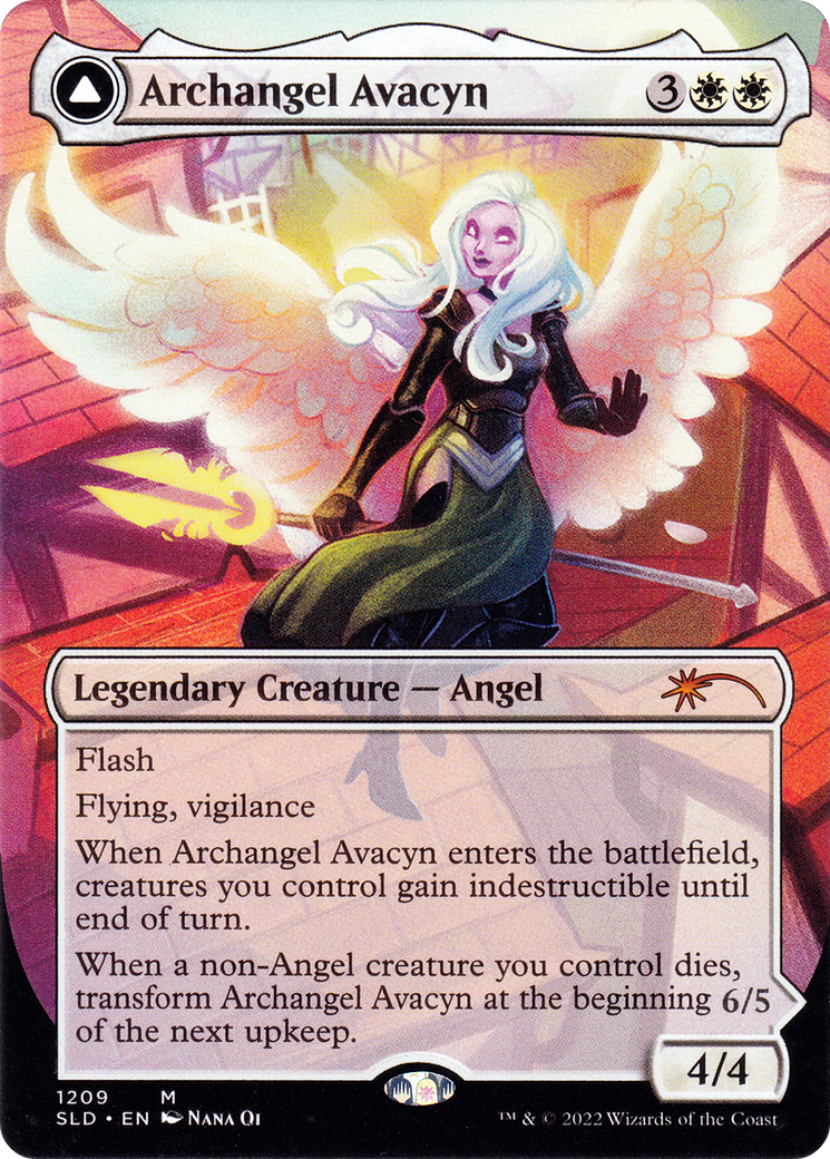 Archangel Avacyn // Avacyn, the Purifier (Display Commander) (Borderless) [Secret Lair: From Cute to Brute] - Trinity Hobby