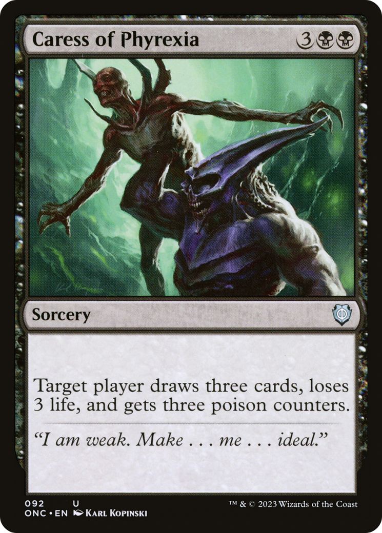 Caress of Phyrexia [Phyrexia: All Will Be One Commander] - Trinity Hobby
